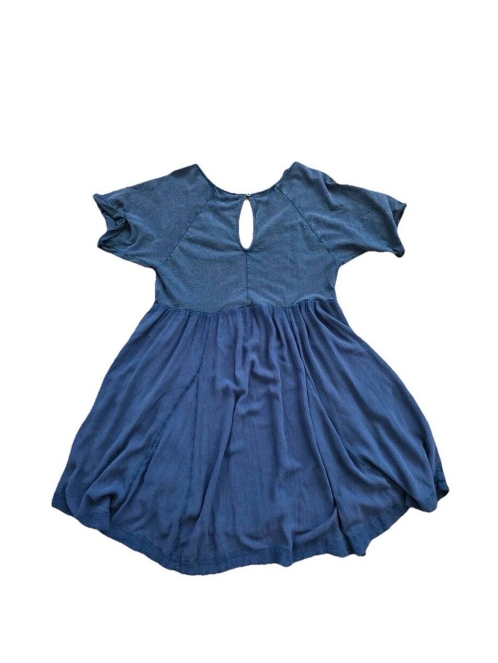 Free People Navy Blue High-Low Short Sleeve Swing Dress New with tags - Picture 5 of 6